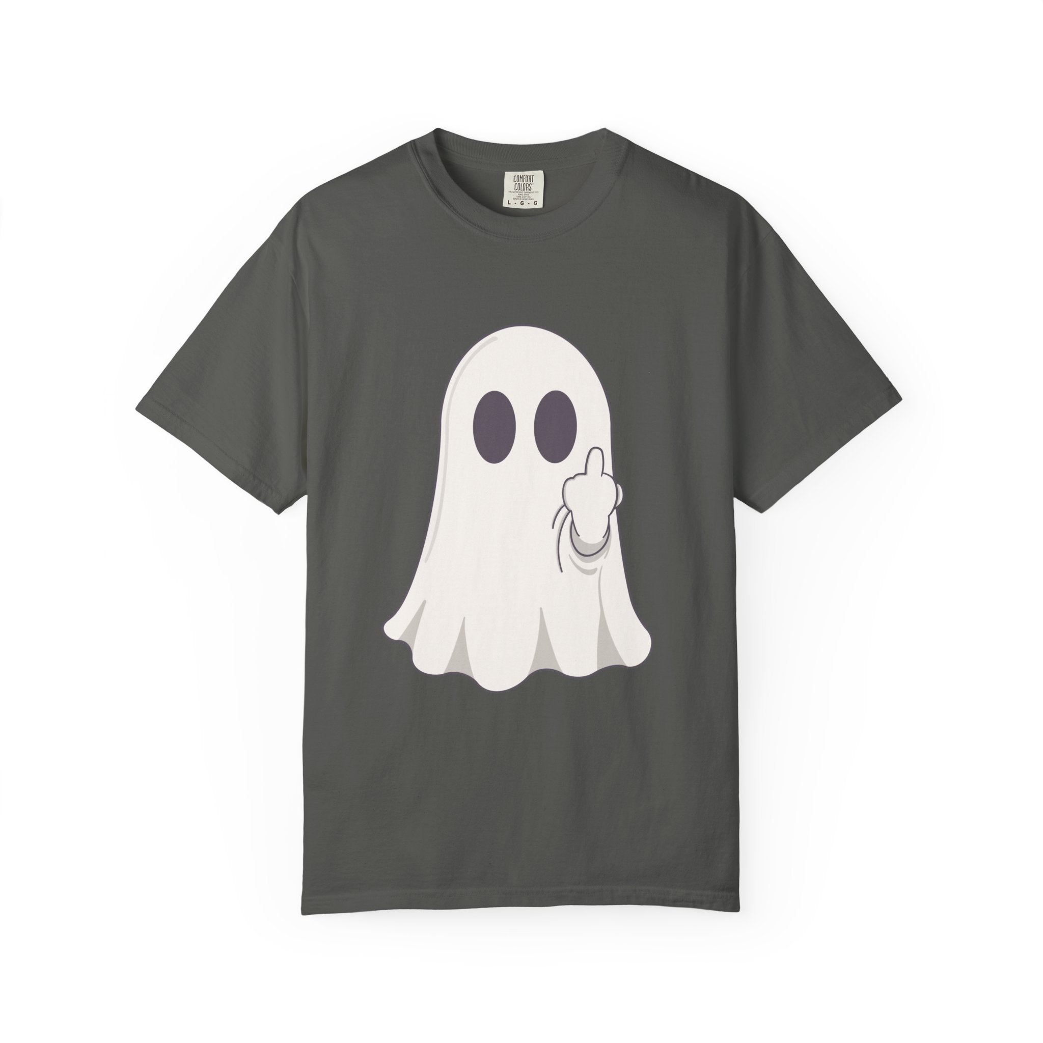 Middle Finger Ghost T-shirt | Cute Cartoon Spooky Halloween Tee