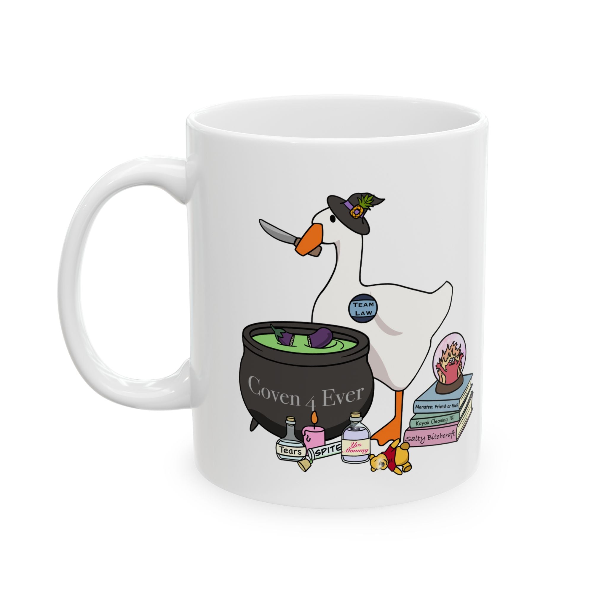 Mother Goose Knife Ceramic Mug