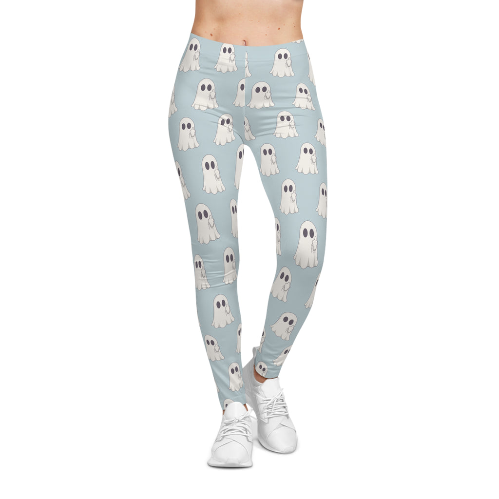 Pizza Ghost Pattern Leggings