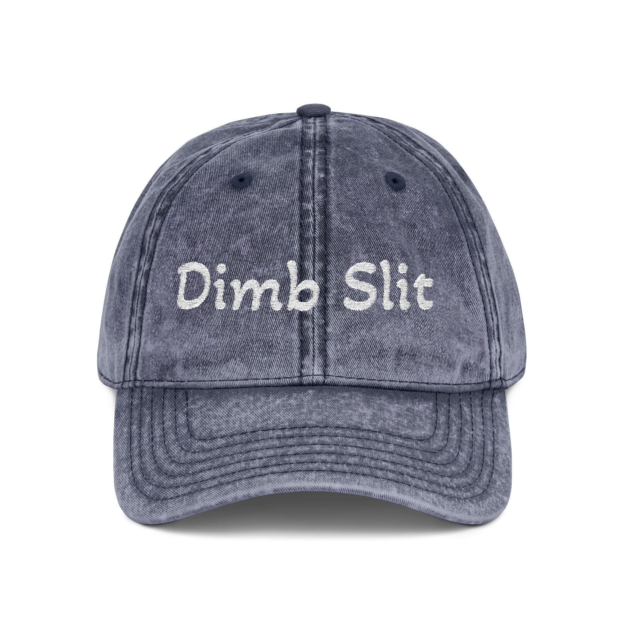 Dimb Slit red embroidered cap | vintage washed baseball hat