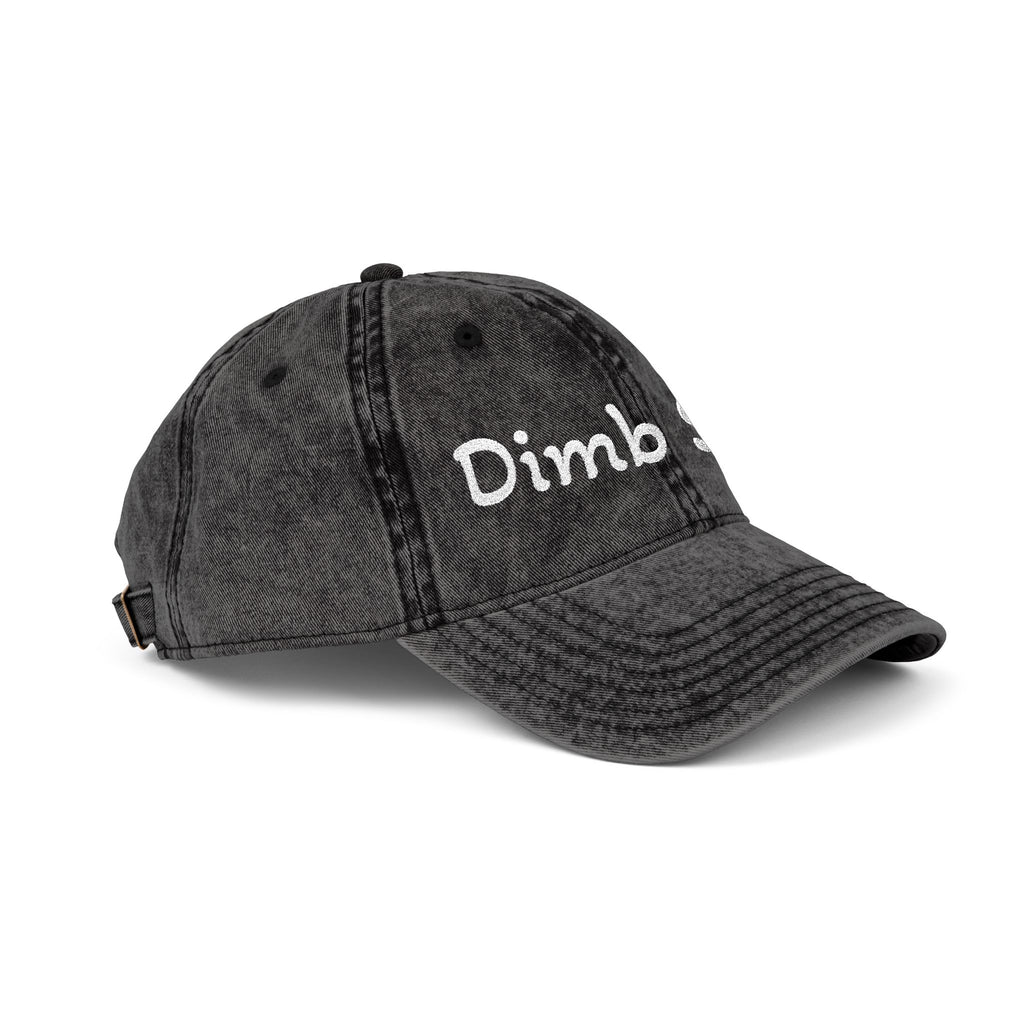 Dimb Slit red embroidered cap | vintage washed baseball hat