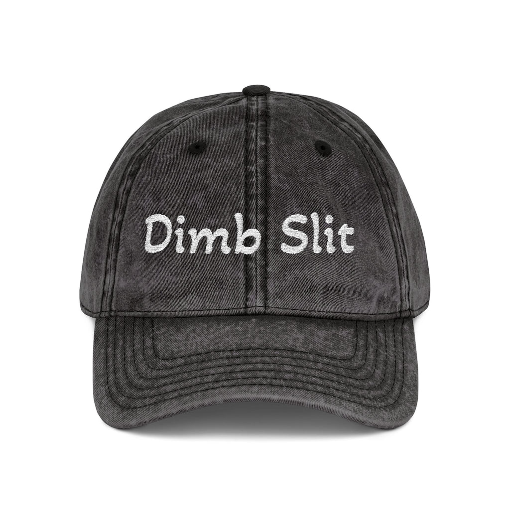 Dimb Slit red embroidered cap | vintage washed baseball hat