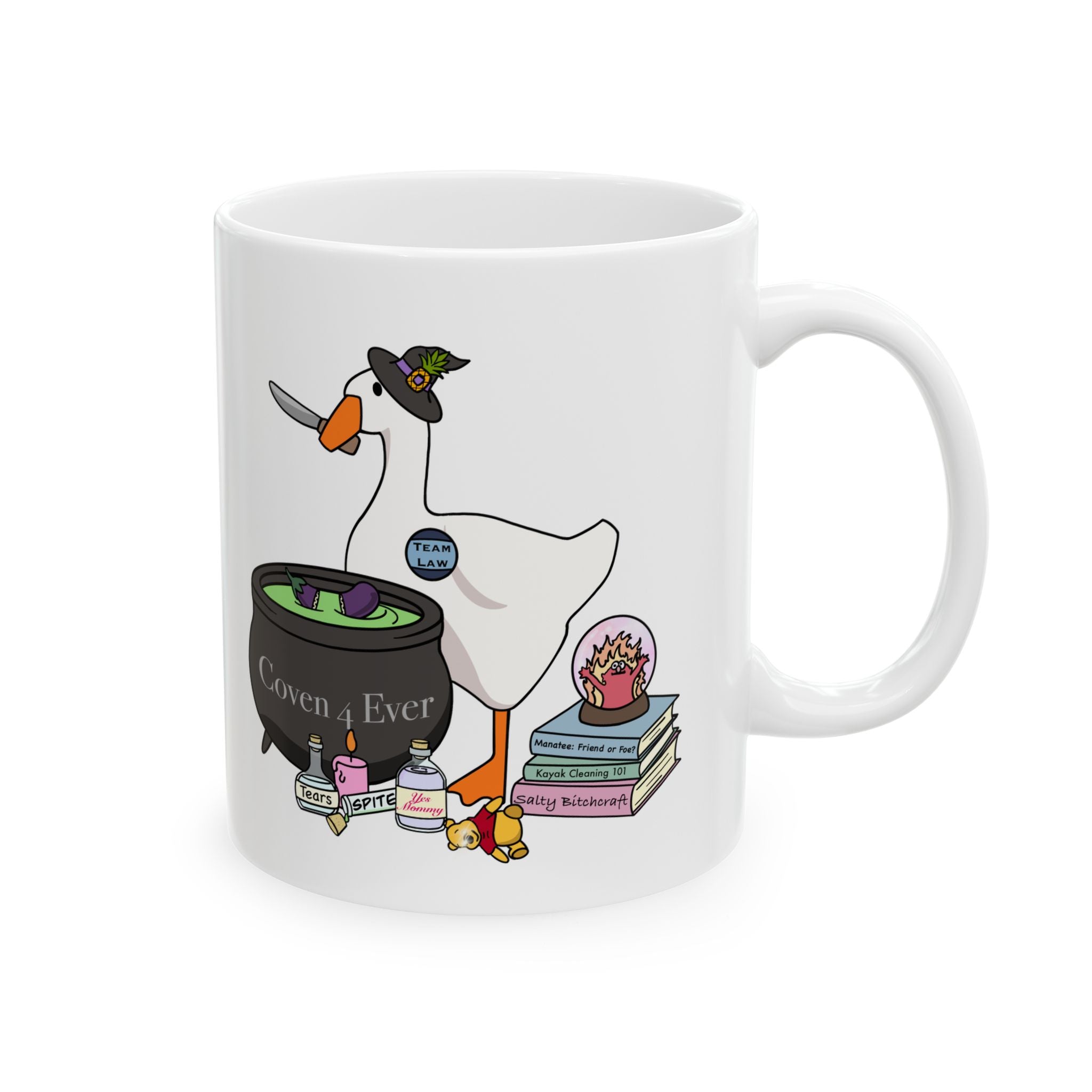 Mother Goose Knife Ceramic Mug