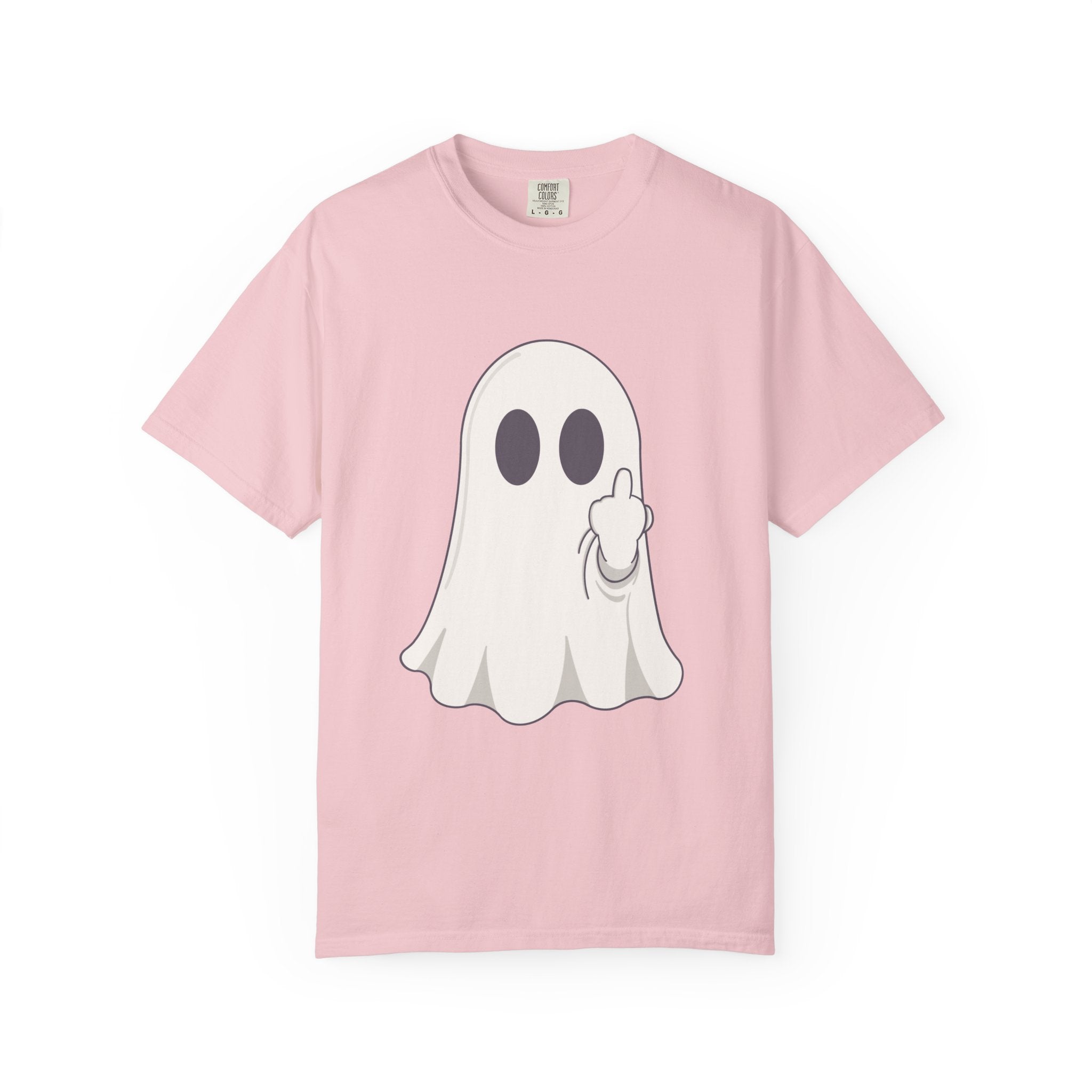 Middle Finger Ghost T-shirt | Cute Cartoon Spooky Halloween Tee