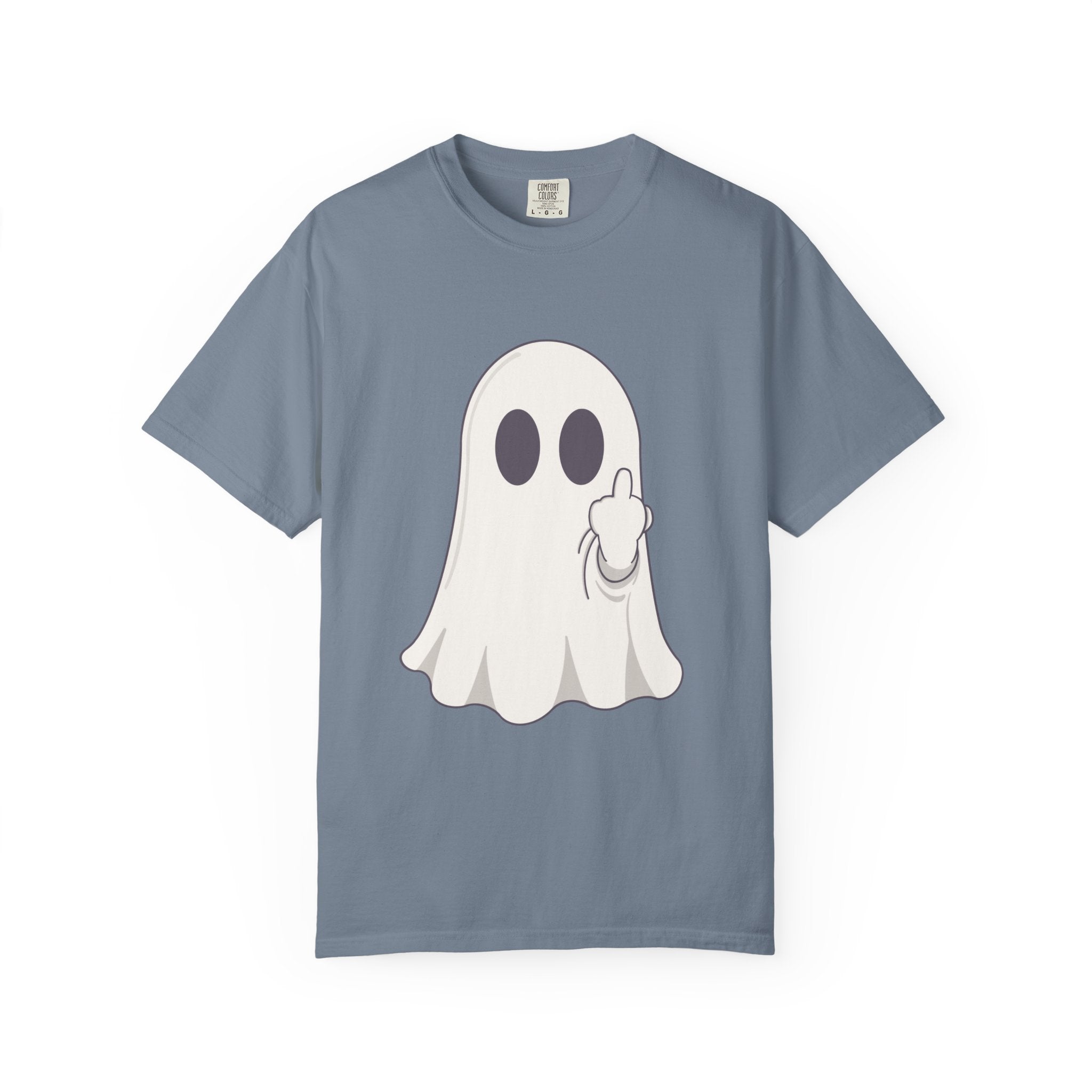 Middle Finger Ghost T-shirt | Cute Cartoon Spooky Halloween Tee