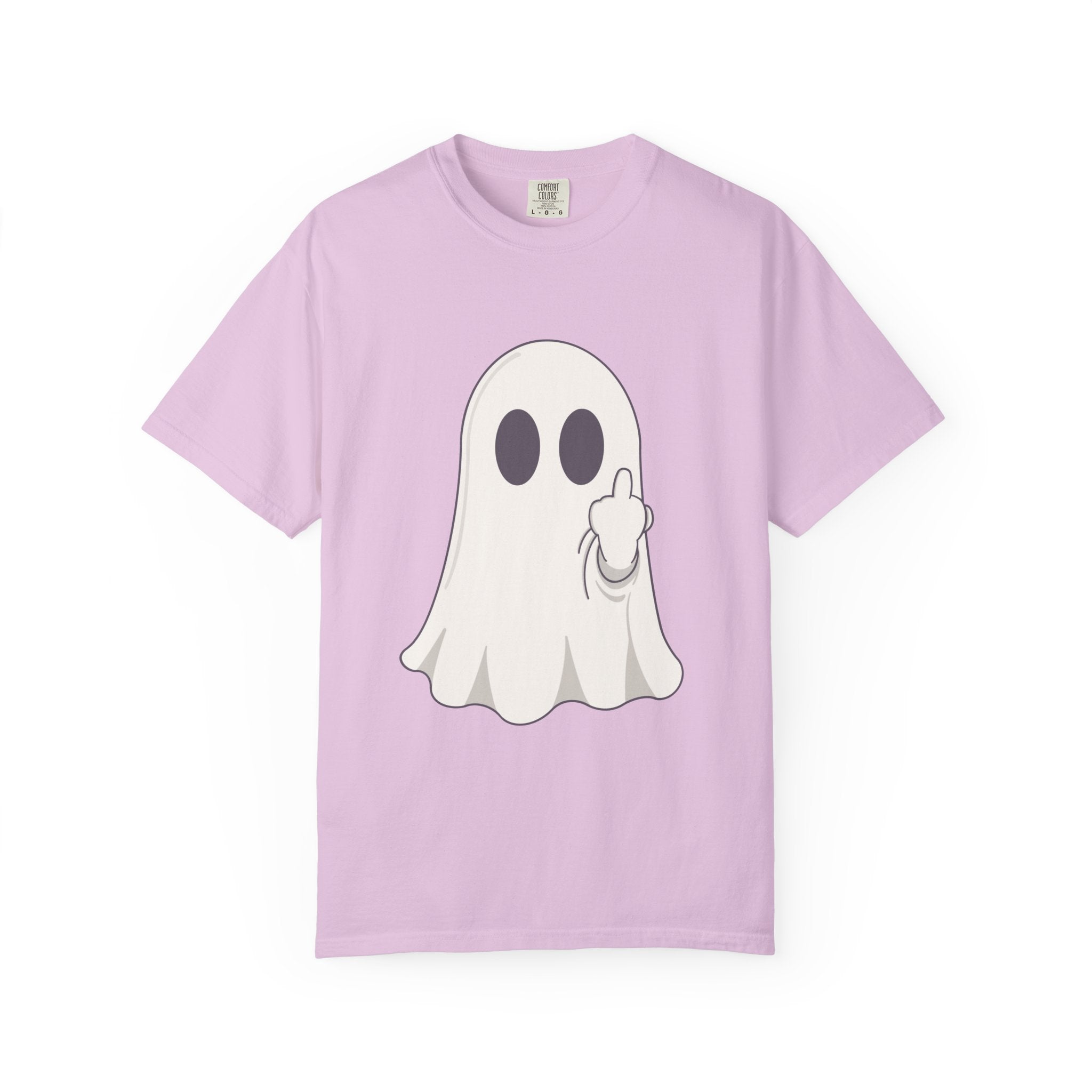 Middle Finger Ghost T-shirt | Cute Cartoon Spooky Halloween Tee
