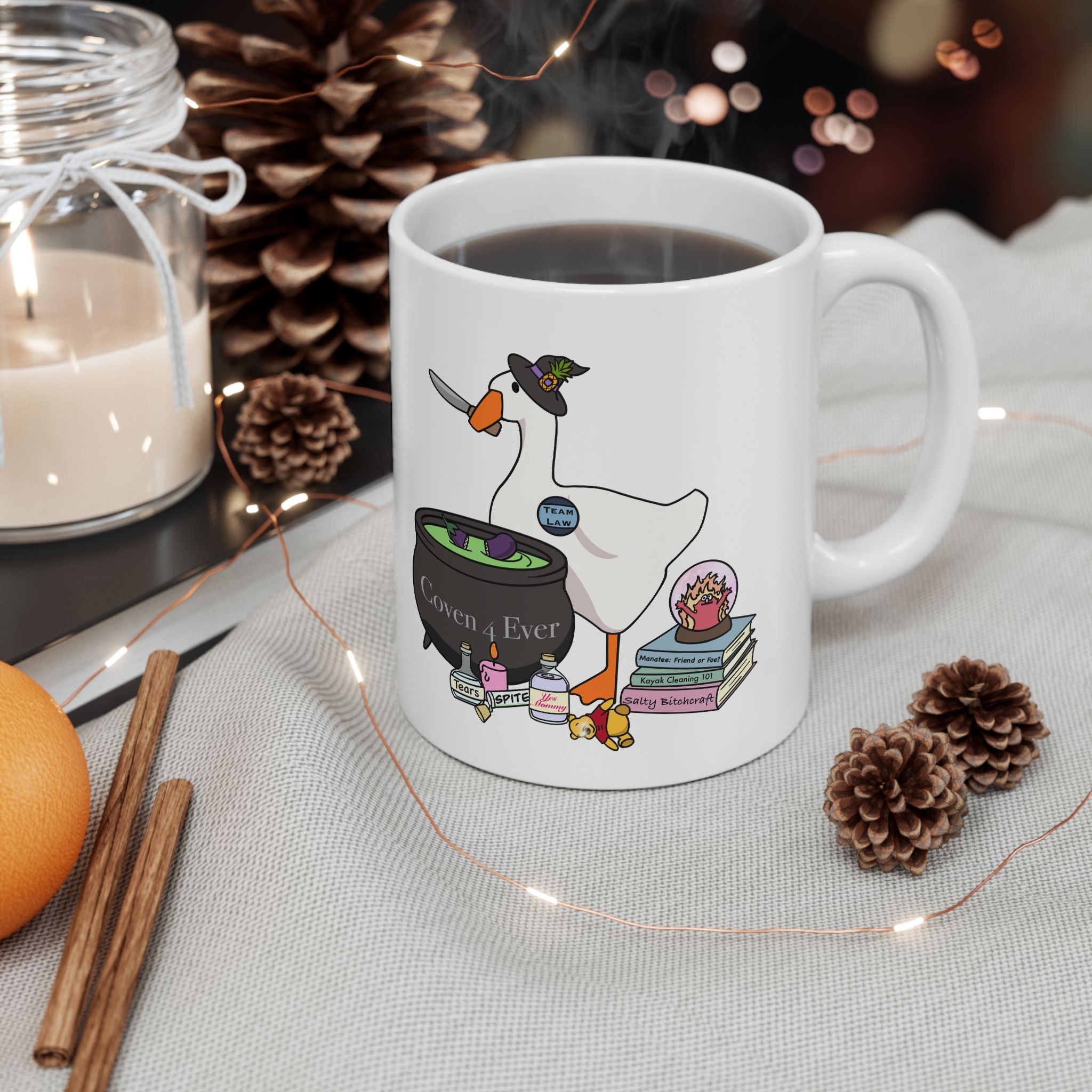 Mother Goose Knife Ceramic Mug