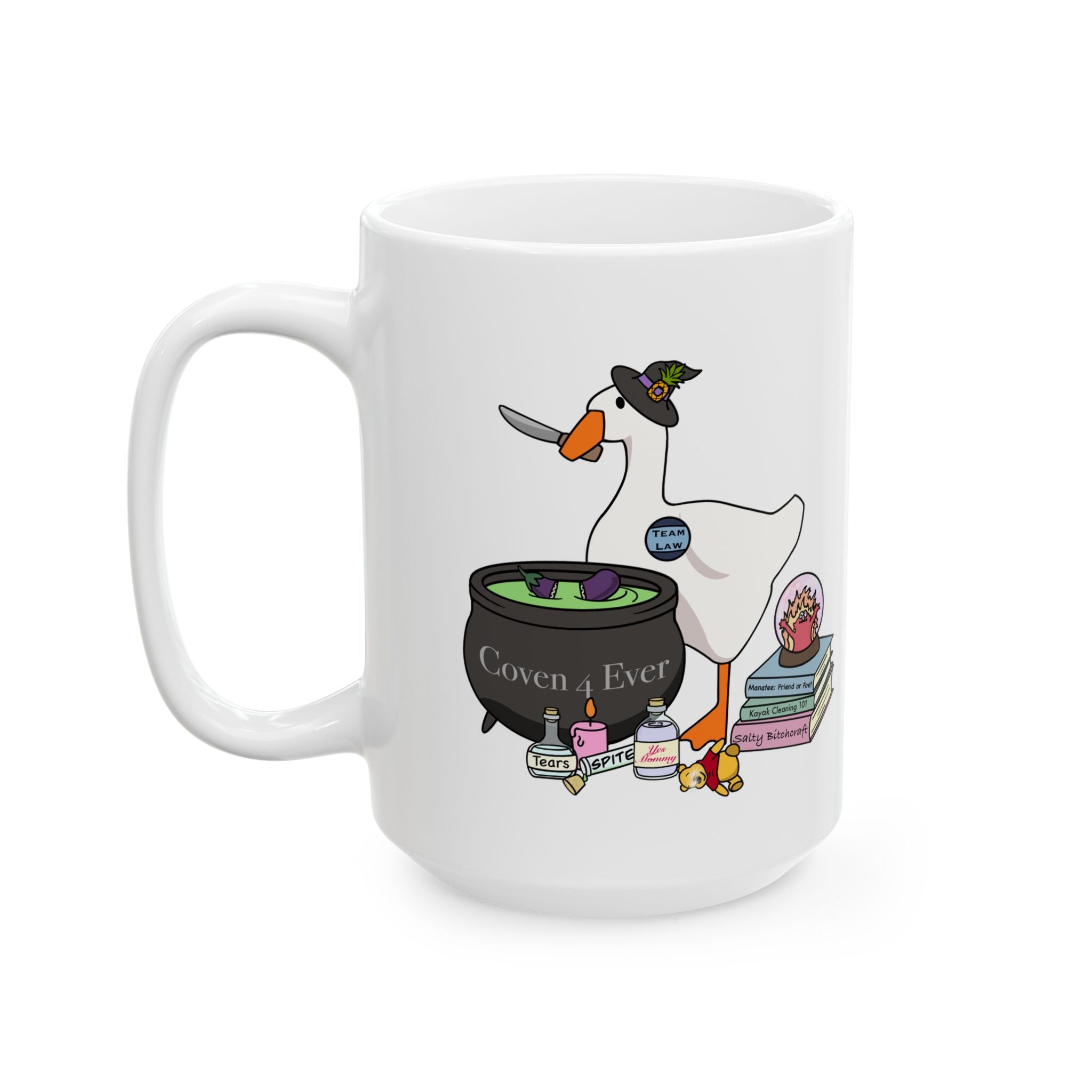 Mother Goose Knife Ceramic Mug