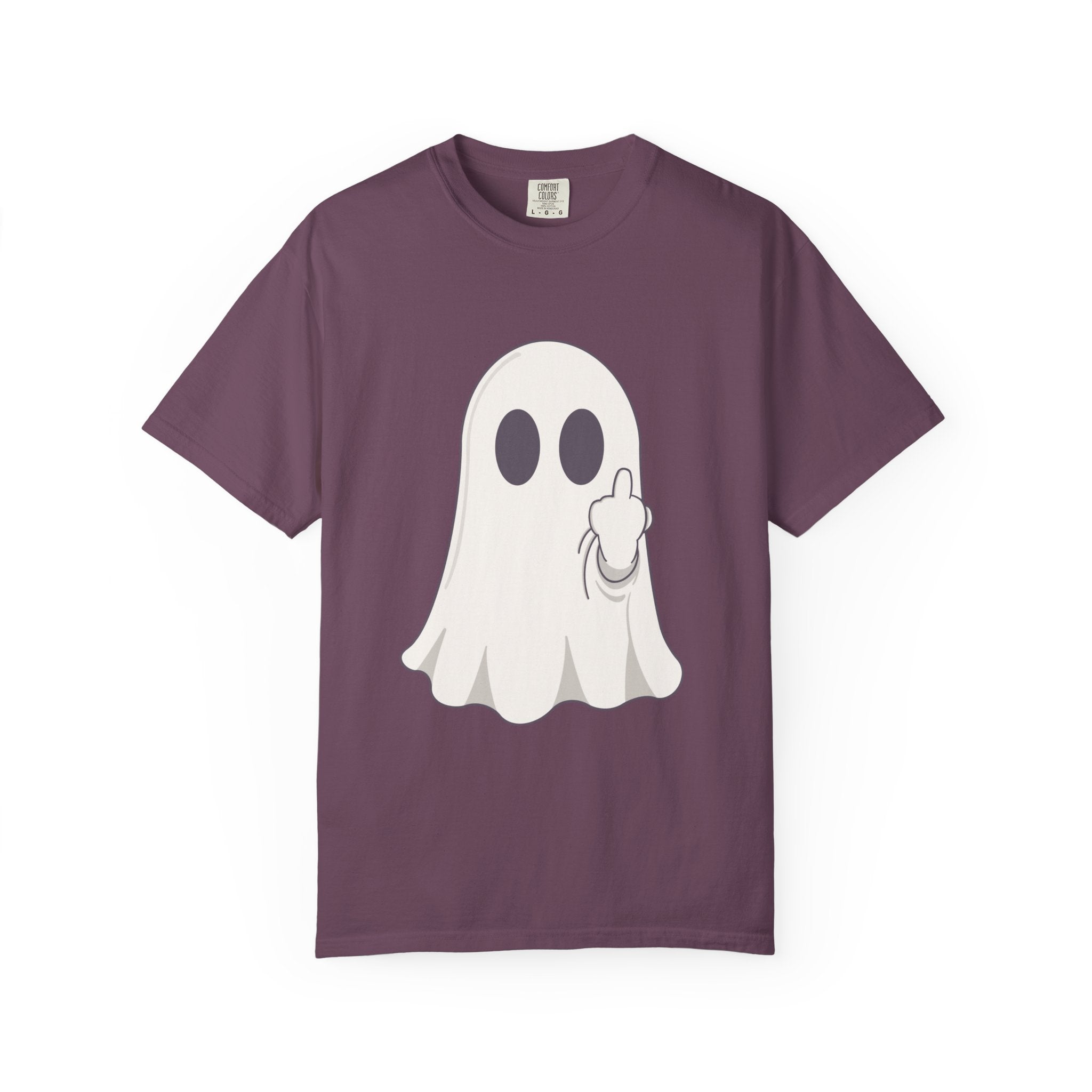 Middle Finger Ghost T-shirt | Cute Cartoon Spooky Halloween Tee