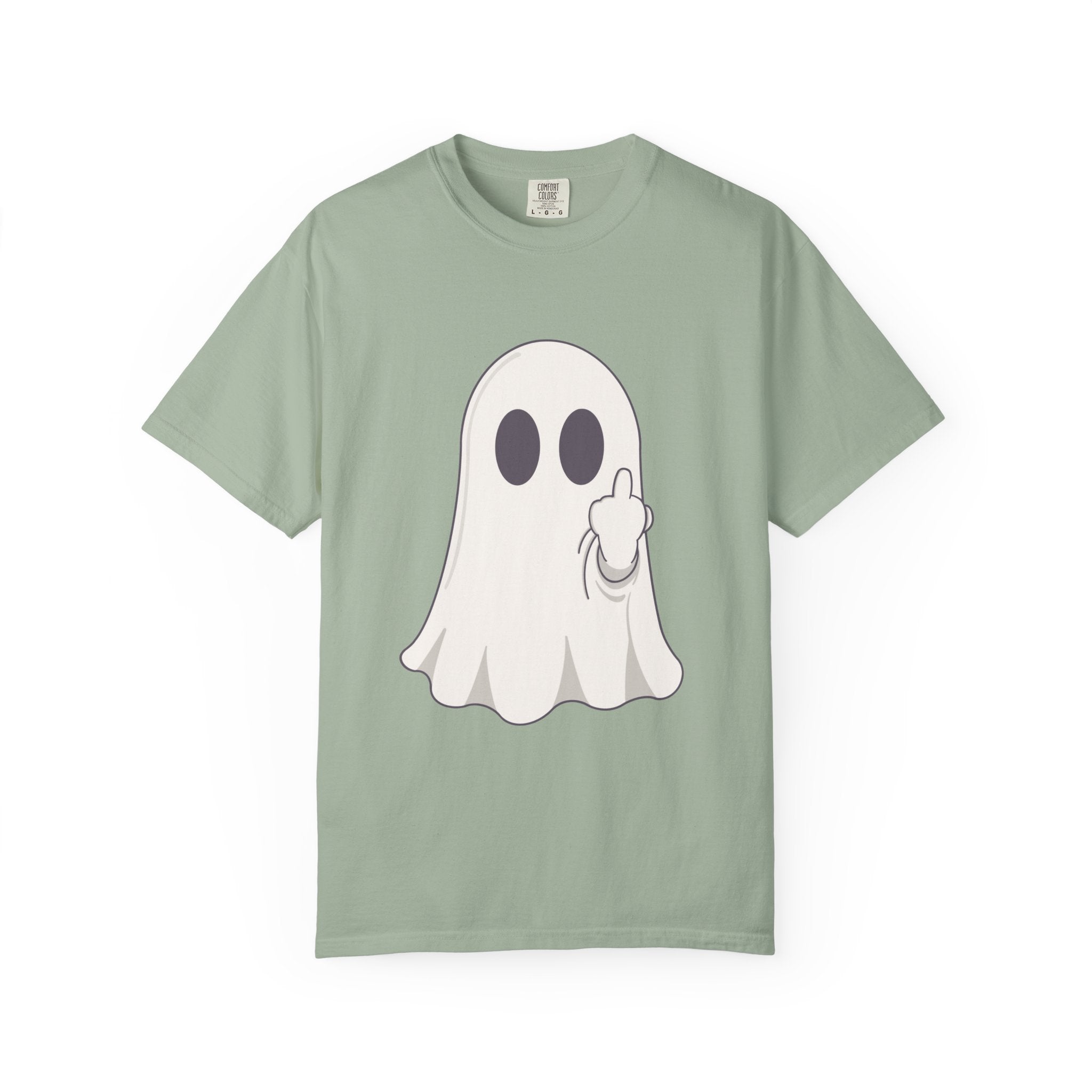 Middle Finger Ghost T-shirt | Cute Cartoon Spooky Halloween Tee