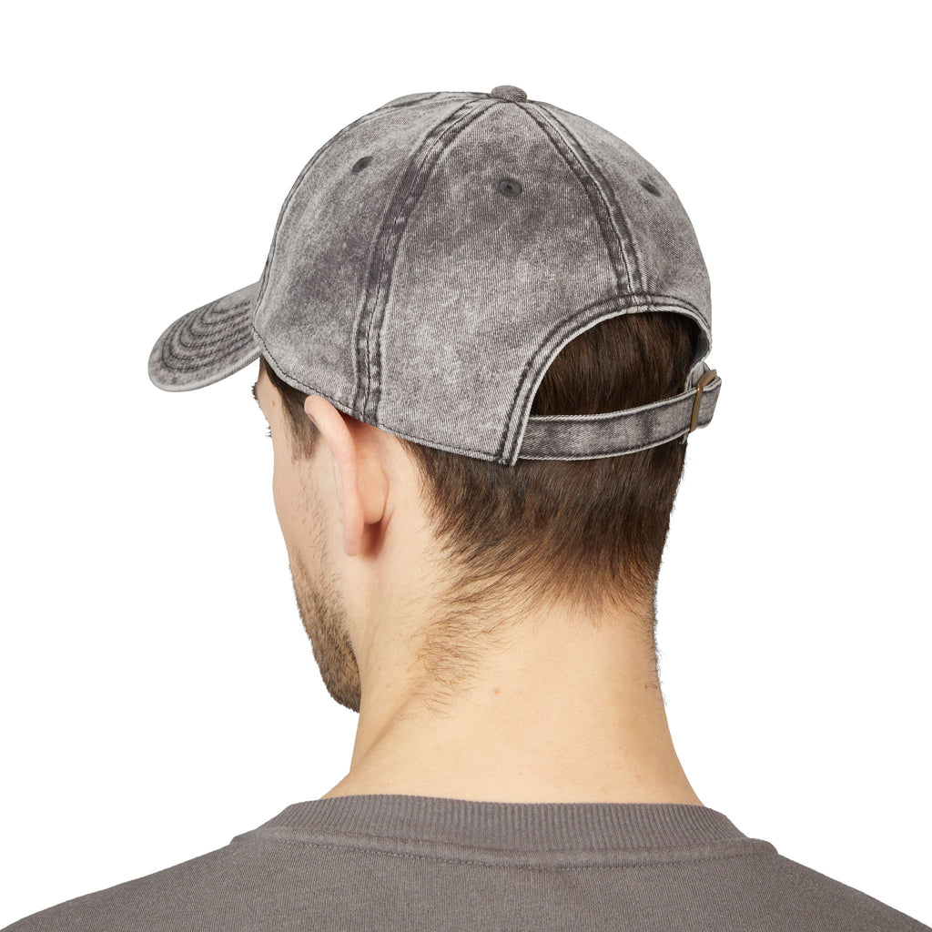 Dimb Slit red embroidered cap | vintage washed baseball hat